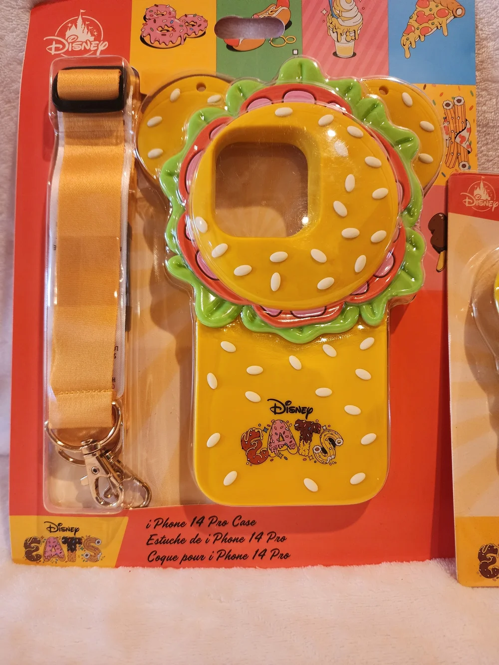 Disney Kids Yellow Burger-Themed Phone Case and Earbud Case Set